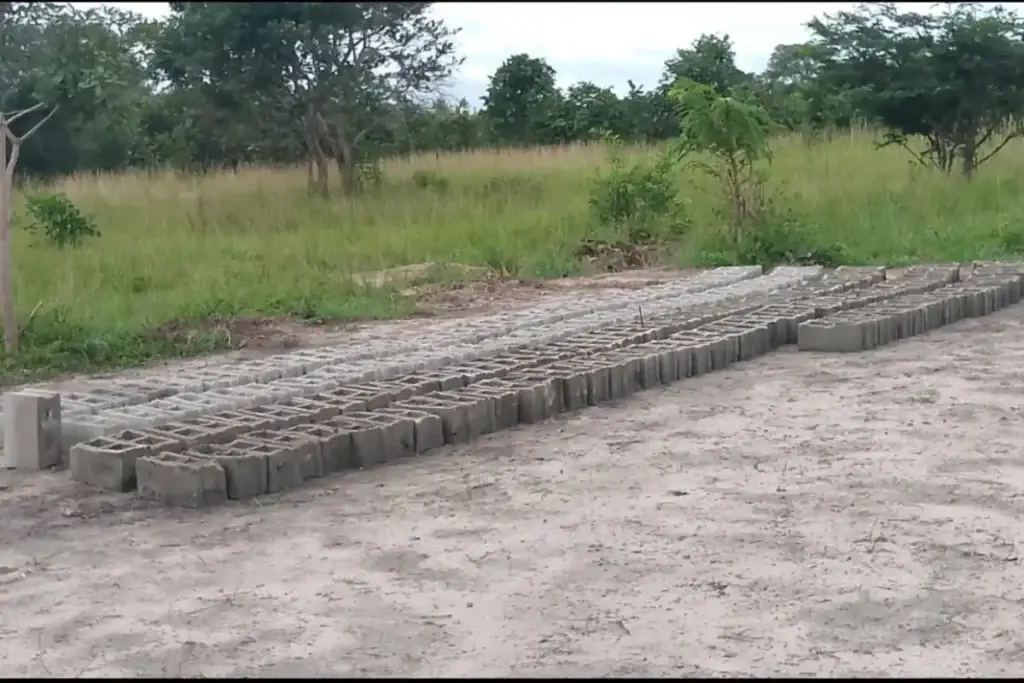 Herstellung von Zementsteinen vor Ort